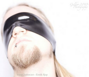 Kinky Latex rubber Blinddoek zwart