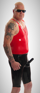 Kinky Latex rubber Bermuda met penishuls en balzak