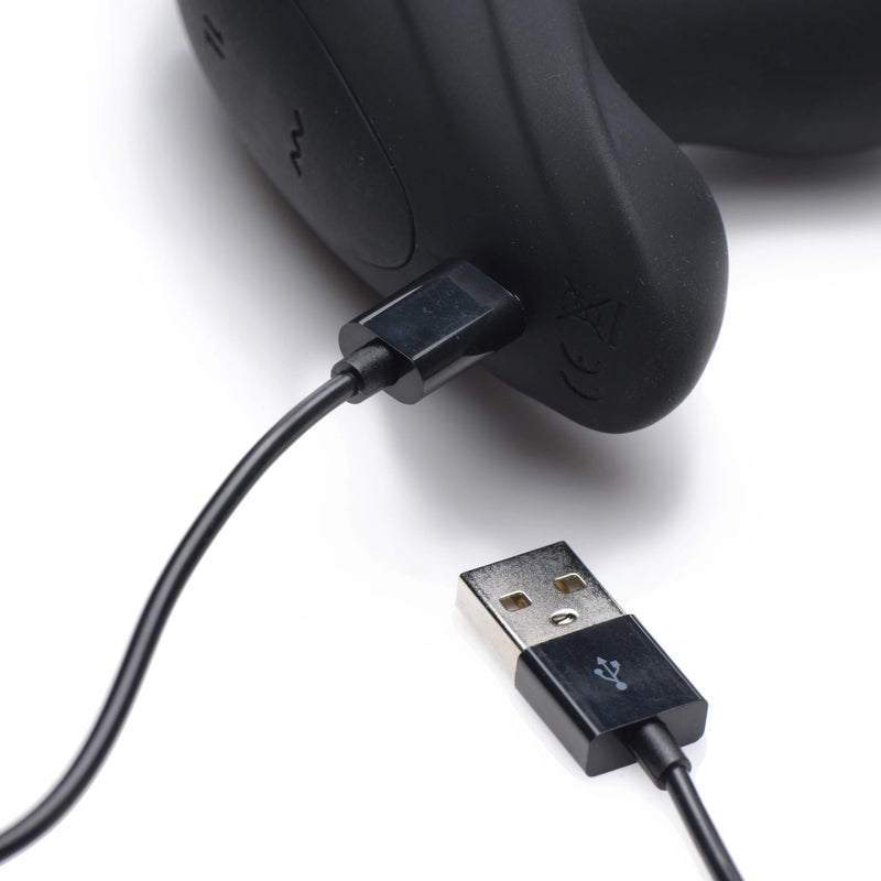 Thunder Plugs - Vibrerende en Stotende Anaalplug met Afstandsbediening- Zwart