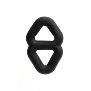 Sport Fucker - Binder Ring - Siliconen Dubbele Cockring - Zwart