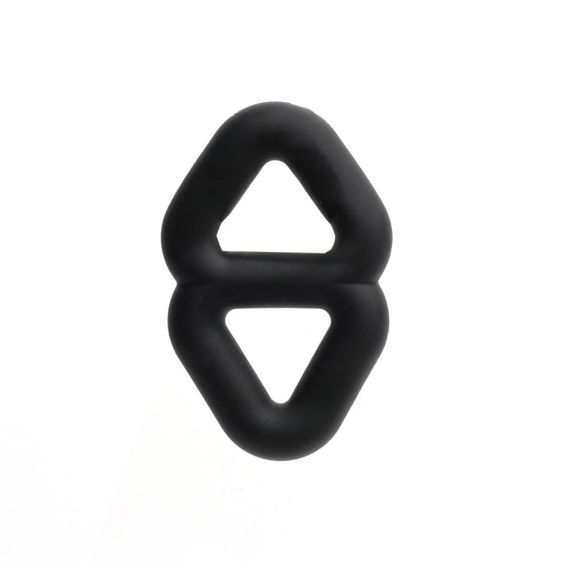Sport Fucker - Binder Ring - Siliconen Dubbele Cockring - Zwart