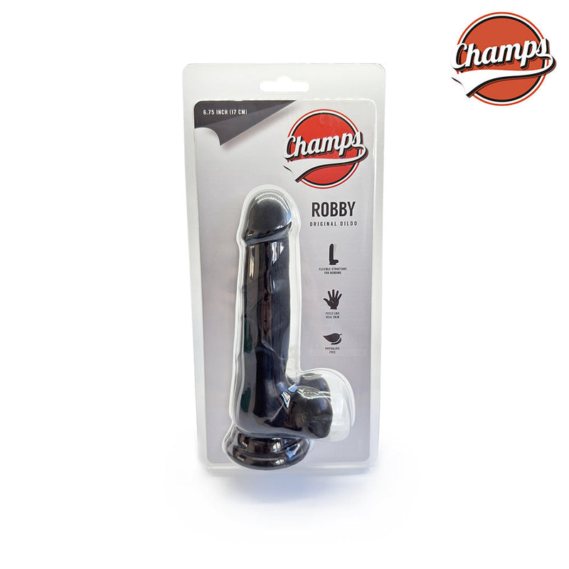 Champs - Robby - Original Dildo - 17 cm - Zwart