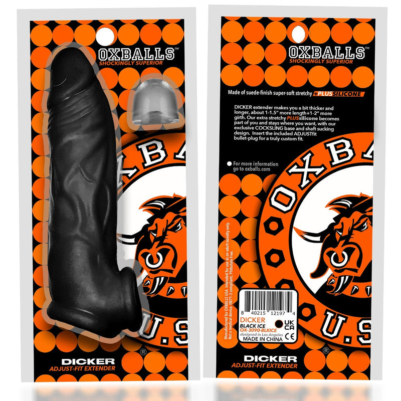 Oxballs - Dicker - Ultra-Slim Penis Sleeve - Black Ice