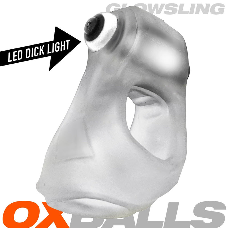 Oxballs - Glowsling - Cocksling met LED Lampje - Clear Ice