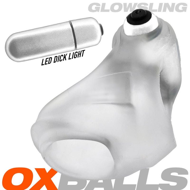 Oxballs - Glowsling - Cocksling met LED Lampje - Clear Ice