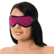 Rimba - Blinddoek - Luxe Leren Oogmasker - Zwart Roze - One Size