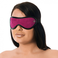 Rimba - Blinddoek - Luxe Leren Oogmasker - Zwart Roze - One Size