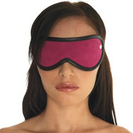 Rimba - Blinddoek - Luxe Leren Oogmasker - Zwart Roze - One Size