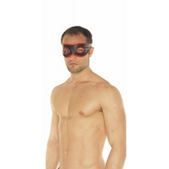 Rimba - Masker Leer Met oog uitsparingen - Zwart/Rood