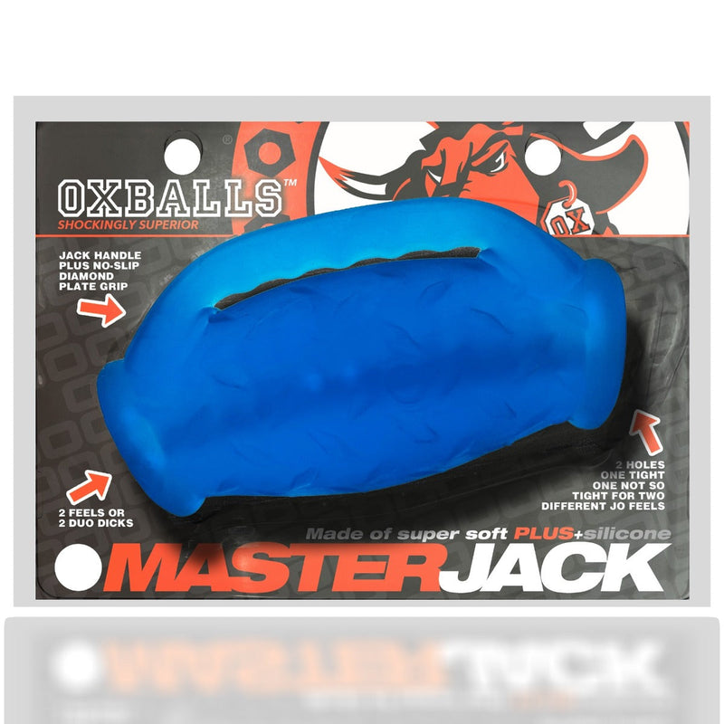 Oxballs Masterjack Stroker - Dubbelzijdig Siliconen - Blue Ice