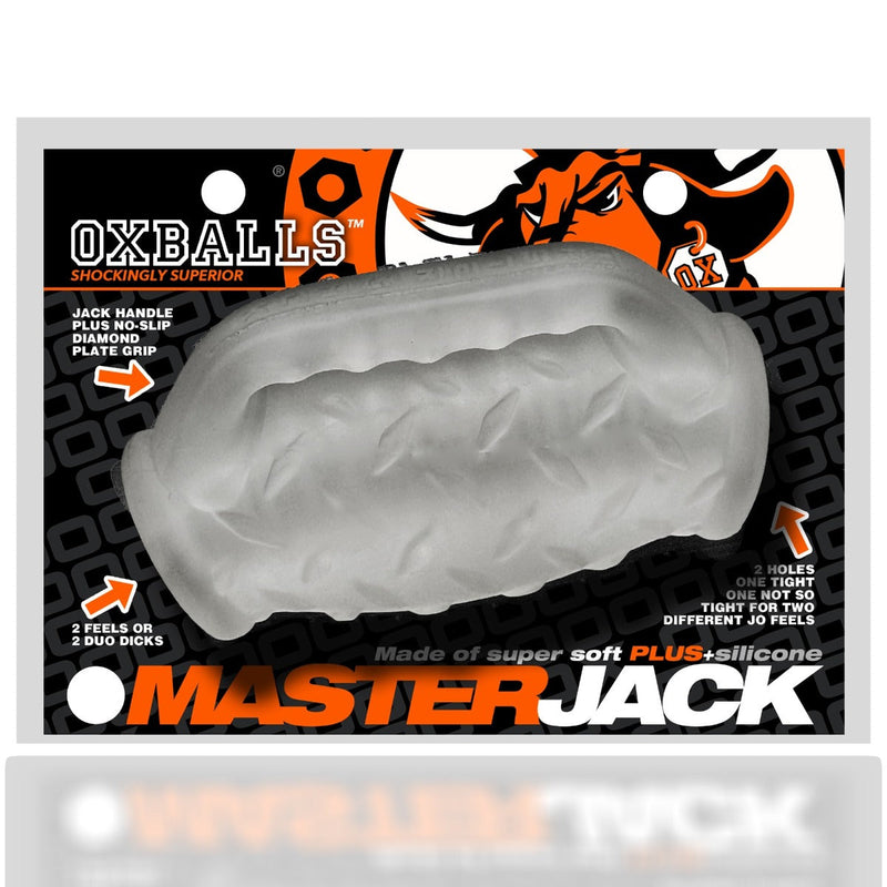 Oxballs Masterjack Stroker - Dubbelzijdig Siliconen - Clear Ice