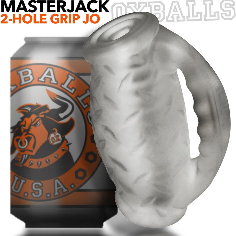 Oxballs Masterjack Stroker - Dubbelzijdig Siliconen - Clear Ice