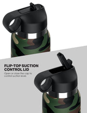 Pipedream - PDX Plus Fap Flask - Happy Camper Discreet Stroker - Frosted/Camouflage