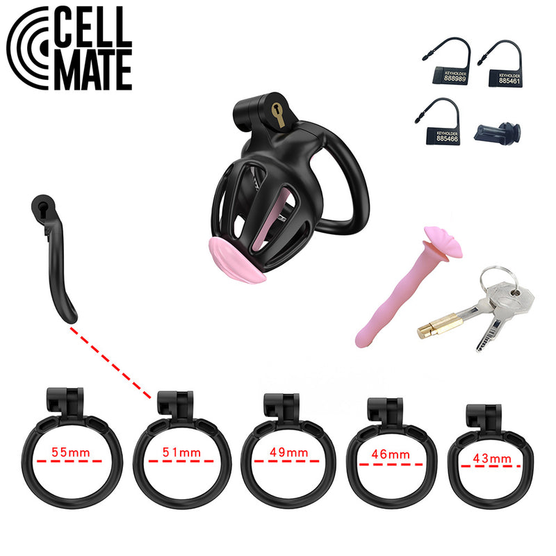 Cellmate - Centurion - Kuisheidskooi met Penisplug - Peniskooi -  Zwart - Maat 0