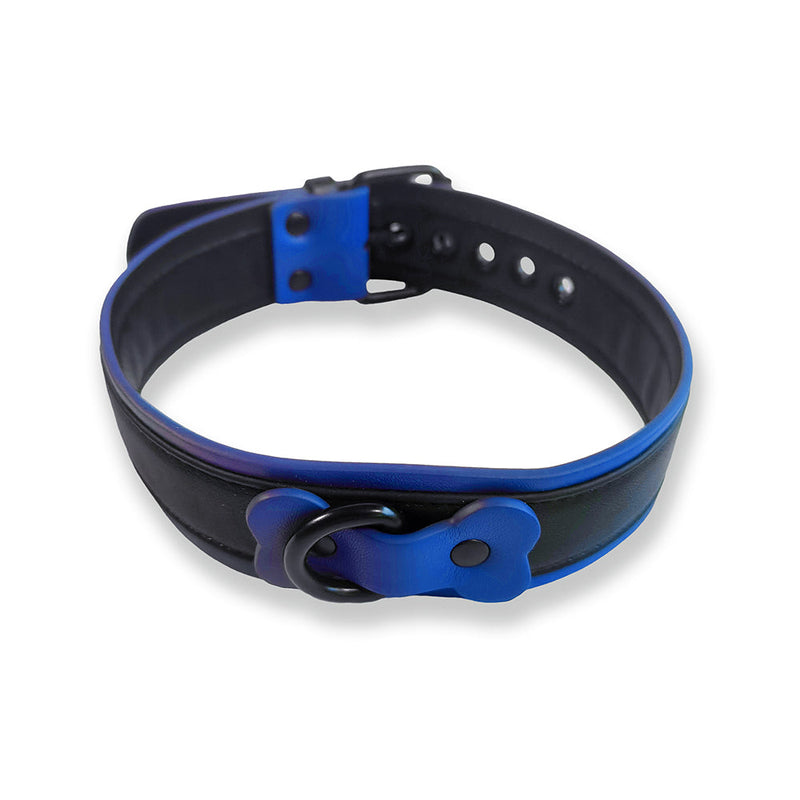 Brutus Vegan Puppy Collar - Zwart/Blauw