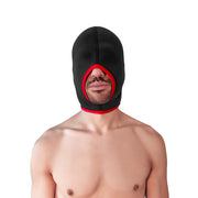 Brutus - Neoprene Blind Face Fucker Hood - Zonder Oogopeningen - Zwart/Rood