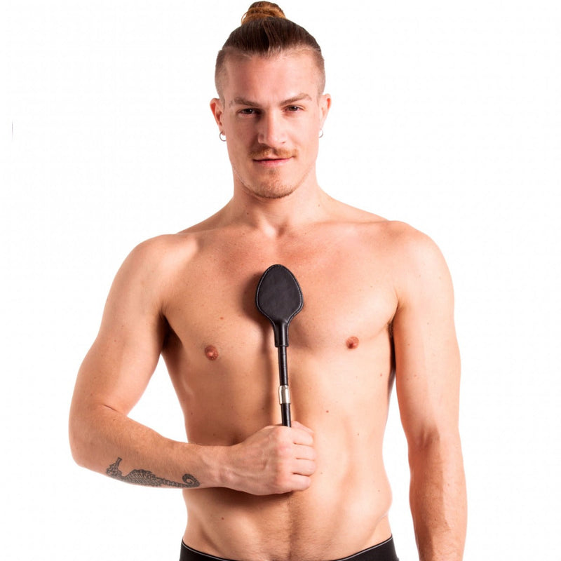 665 Vegan - Quad Paardrijzweepje - Crop - Met vier verwisselbare tips - Zwart