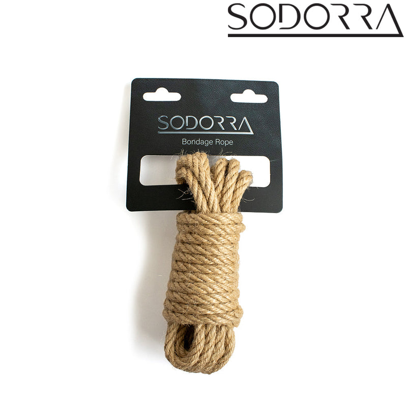 SODORRA - Hemp Shibari Bondagetouw - Naturel - 5 meter