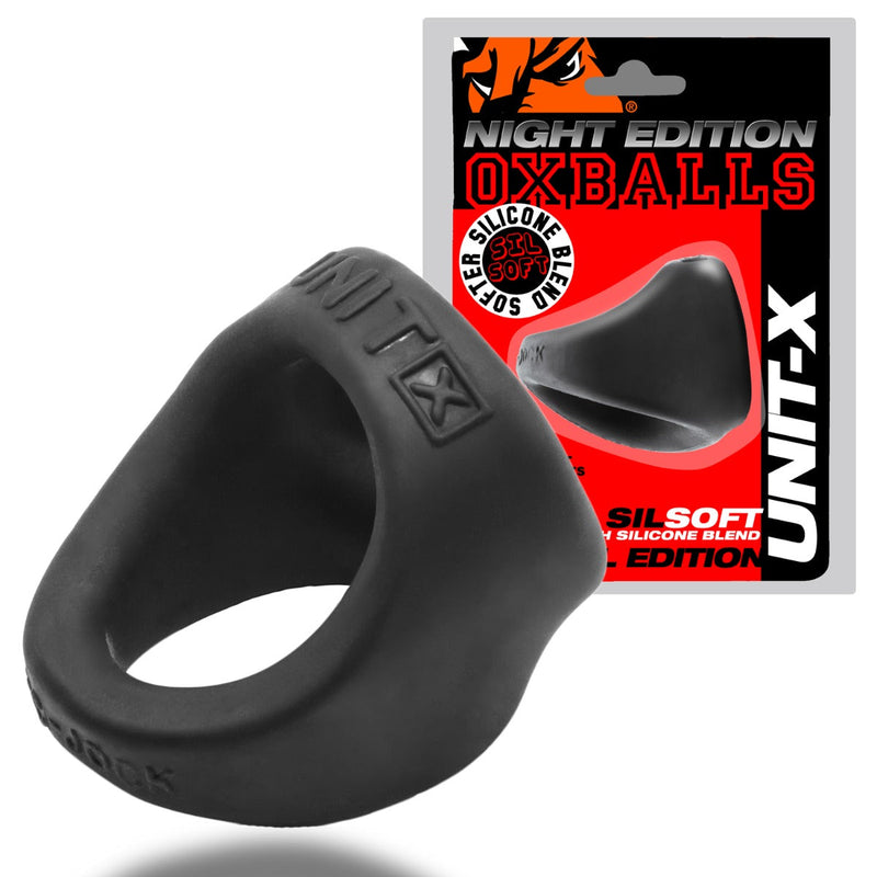 Oxballs - Unit-X Cocksling - Night Edition - Siliconen/TPR - Zwart