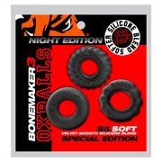Oxballs - Bonemaker Cockring Set - Night Edition - Zwart