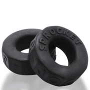 Oxballs - Sprocket Cockring - Night Edition - Siliconen/TPR - Zwart