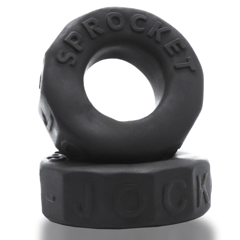 Oxballs - Sprocket Cockring - Night Edition - Siliconen/TPR - Zwart