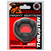 Oxballs - Thruster Cockring - Night Edition - Siliconen/TPR - Zwart