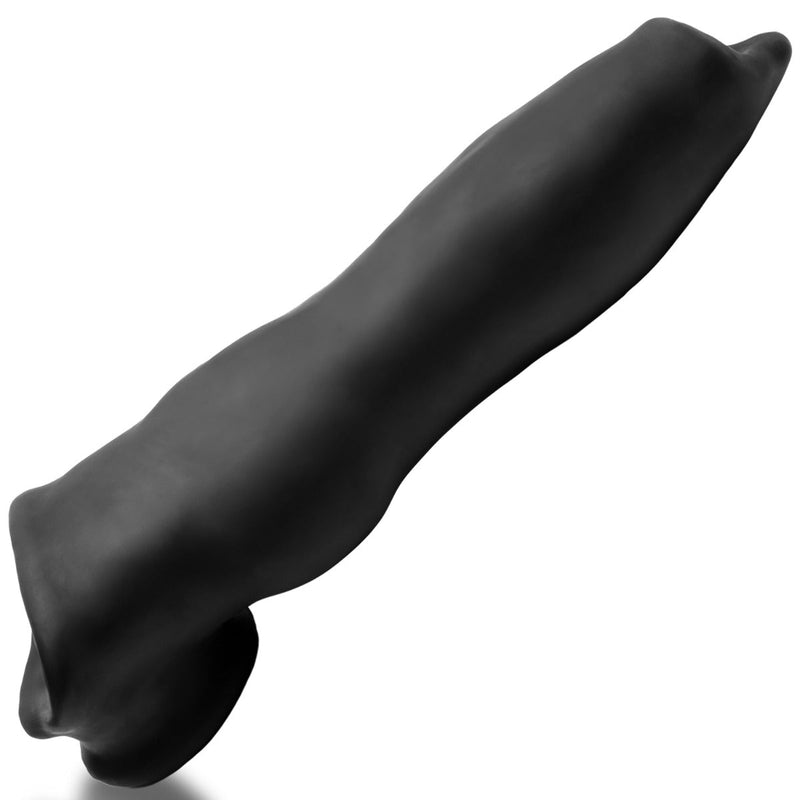 Oxballs - Fido - Puppy Play Penis Sleeve - Night Edition - Siliconen/TPR- Zwart