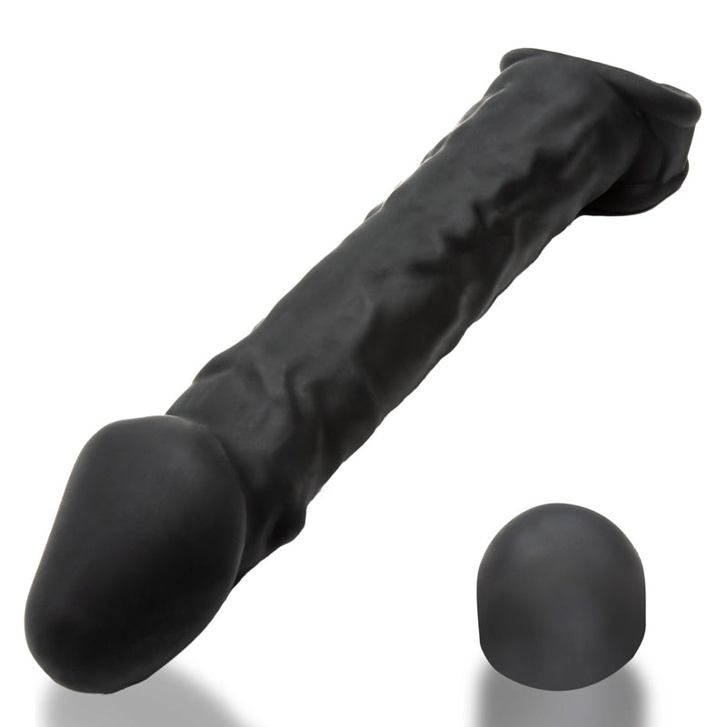 Oxballs - Muscle Ripped - Penis Sleeve - Night Edition - Siliconen/TPR - Zwart