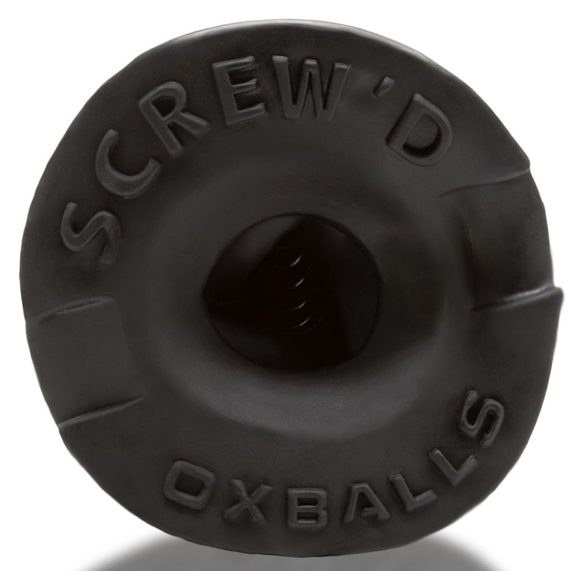 Oxballs - Screwdhole - Inbrengbare Fuck Sleeve - Night Edition - Siliconen/TPR - Zwart