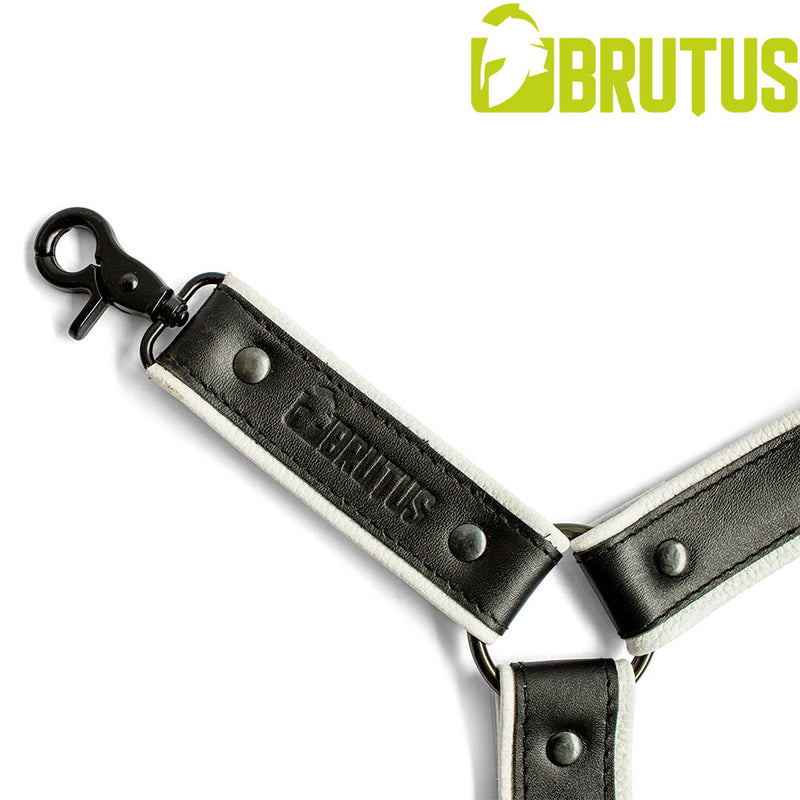 Brutus - Lederen Beenharnas - Verstelbaar- Zwart/Wit