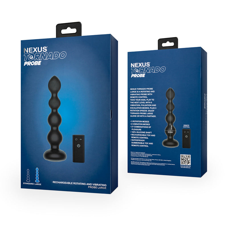 Nexus - Tornado - Roterende en Vibrerende Anaal Kralen - Maat L