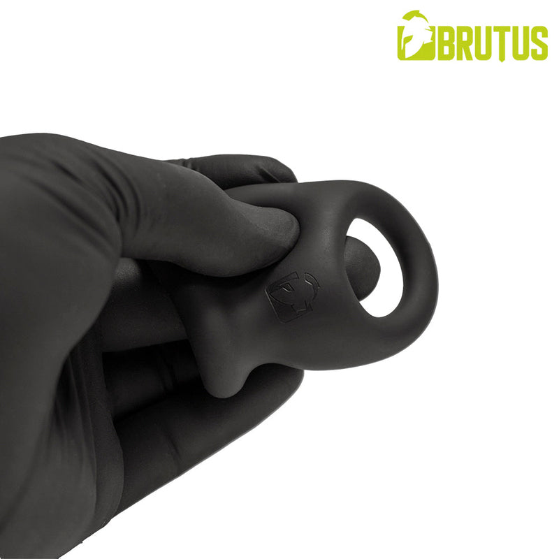 Brutus - Viceversa- Superzachte Siliconen Penis- en Scrotumring - Zwart