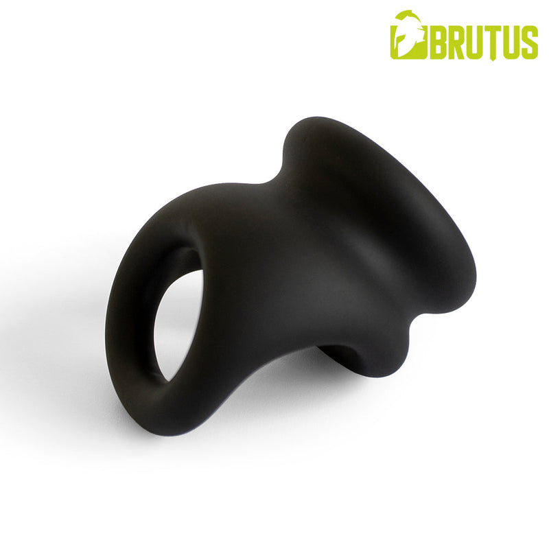 Brutus - Viceversa- Superzachte Siliconen Penis- en Scrotumring - Zwart