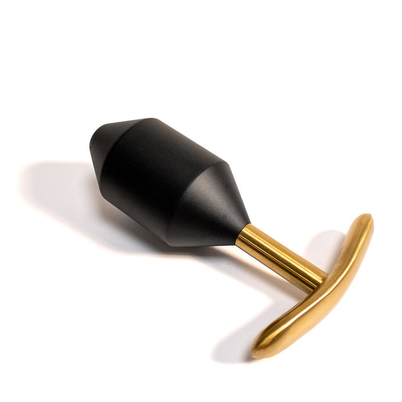 Black Label - Diamond Verzwaarde Buttplug - Metaal - Zwart/Goud