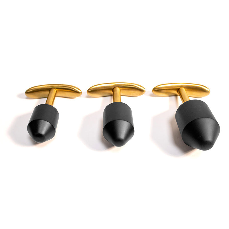 Black Label - Diamond Verzwaarde Buttplug - Metaal - Zwart/Goud