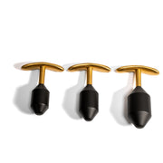 Black Label - Diamond Verzwaarde Buttplug - Metaal - Zwart/Goud