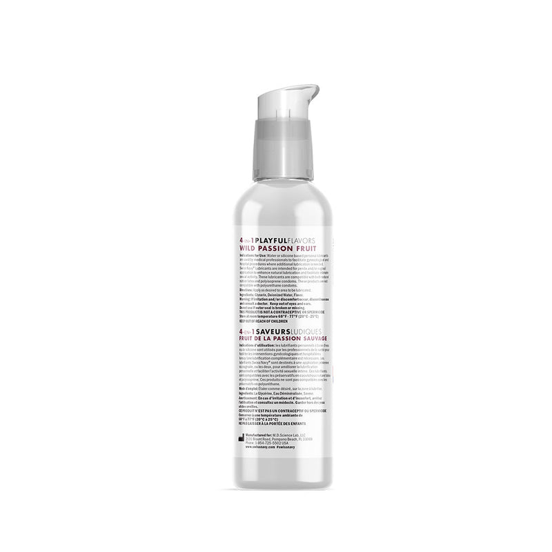 Swiss Navy - 4 in 1 Playful Flavors - Likbaar en Verwarmend Glijmiddel en Massage - Wild Passion Fruit