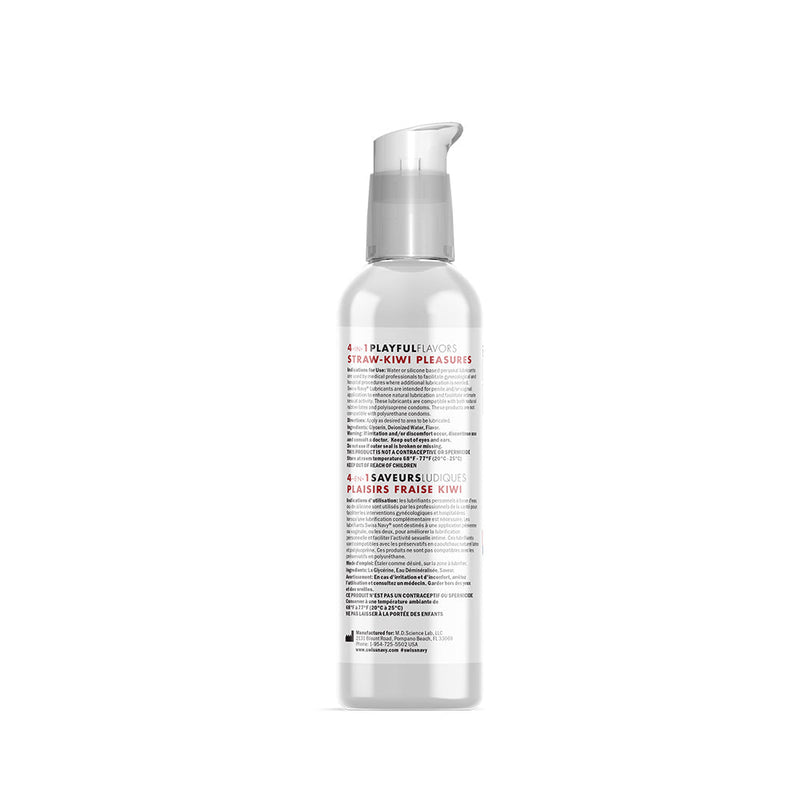 Swiss Navy - 4 in 1 Playful Flavors - Likbaar en Verwarmend Glijmiddel en Massage - Strawberry Kiwi Pleasure