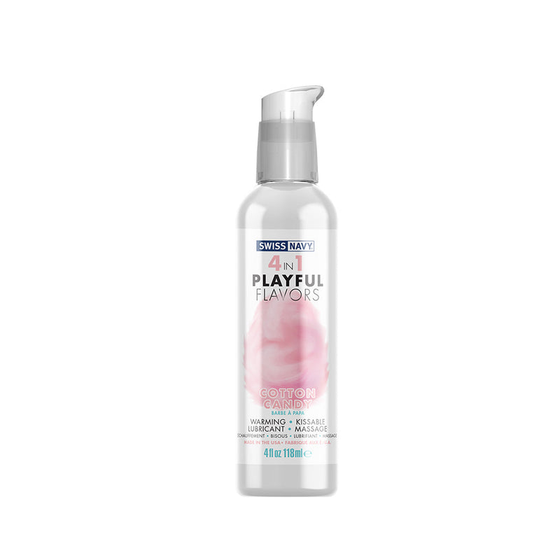 Swiss Navy - 4 in 1 Playful Flavors - Likbaar en Verwarmend Glijmiddel en Massage - Cotton Candy