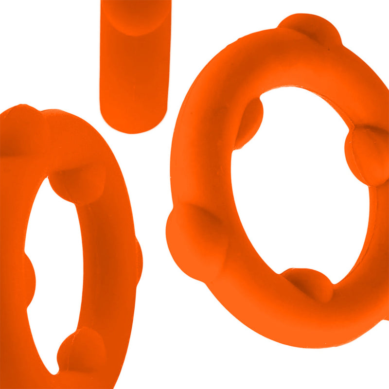 Oxballs - Spinner - Siliconen Cockring - Oranje