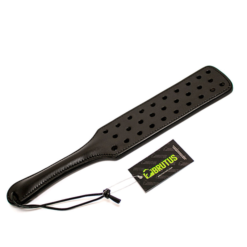 Brutus - Lederen Paddle met Gaten - Zwart
