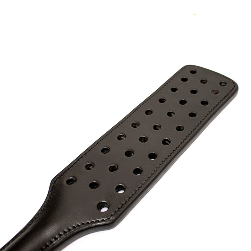 Brutus - Lederen Paddle met Gaten - Zwart