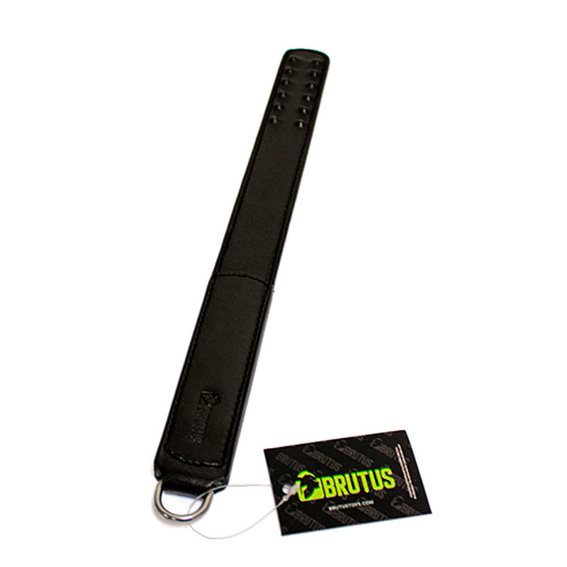 Brutus - Lederen Punisher Paddle met Noppen - Zwart
