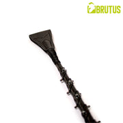 Brutus - Lederen Rijzweep met Spikes - Zwart