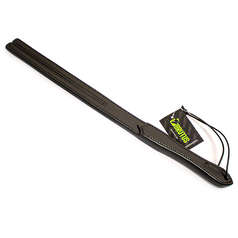 Brutus - Two Finger I - Zweep met Dubbele Zware Lederen Slappers - Zwart