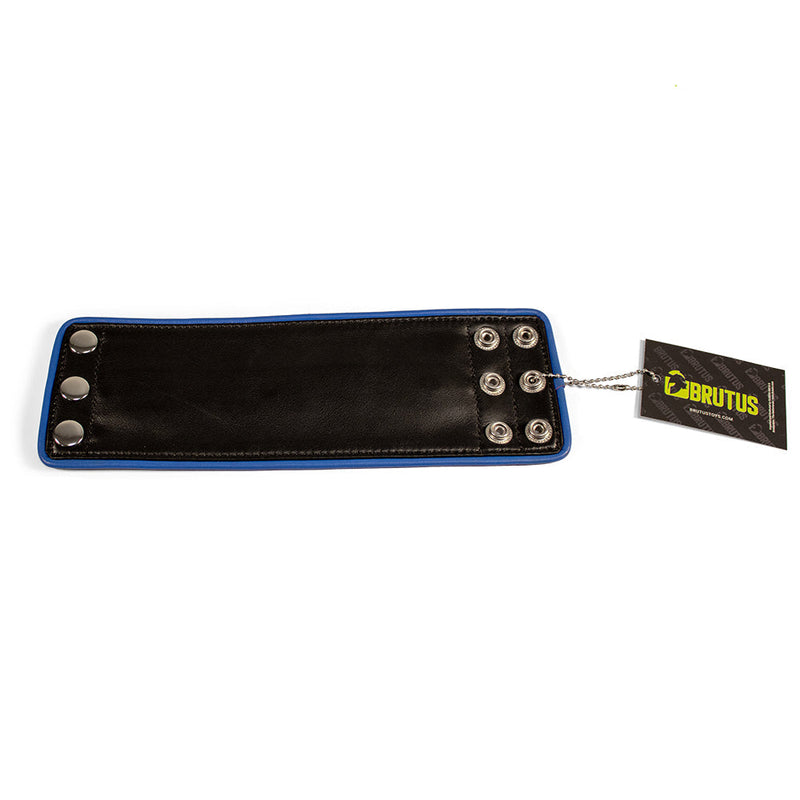 Brutus - Lederen Polsportemonnee met Rits - Zwart/Blauw