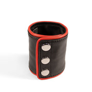 Brutus - Lederen Polsportemonnee met Rits - Zwart/Rood