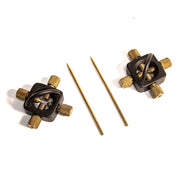 Black Label - The Sun - Tepel Marteling Tepelklem - Ook voor Naaldenspel - Zwart/Goud