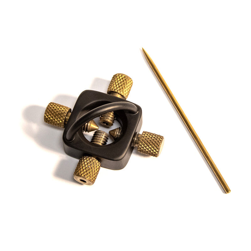 Black Label - The Sun - Tepel Marteling Tepelklem - Ook voor Naaldenspel - Zwart/Goud